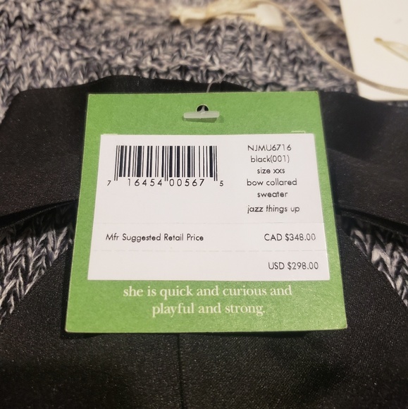 Kate Spade bow collared sweater new with tags - Picture 4 of 8